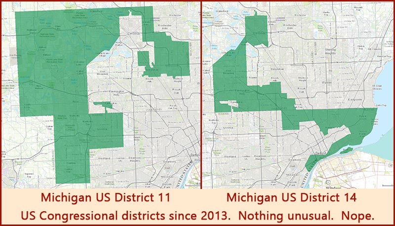 Michigan US Congressional Districts 11 and 14 800w458h